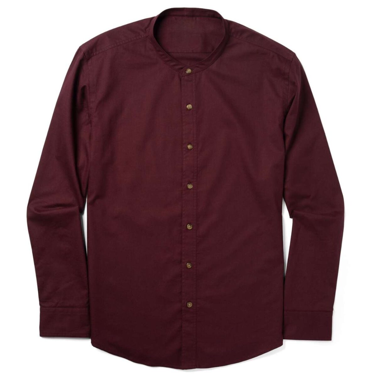 1Pcs round neck premium Mens Shirt (Maroon) - Image 4