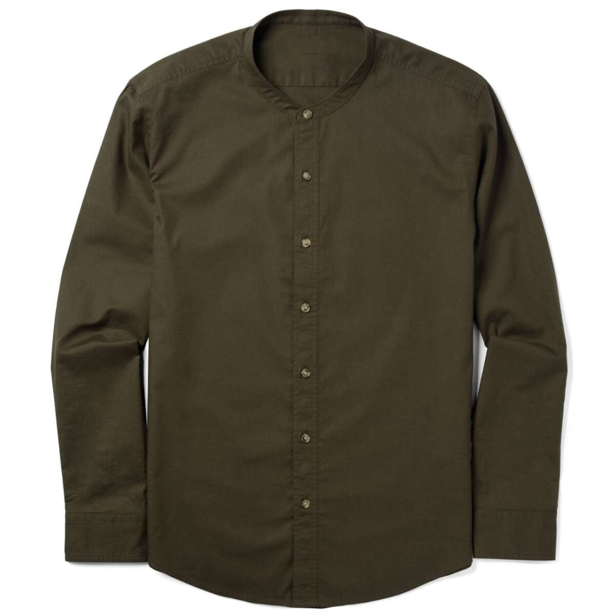 1Pcs round neck premium Mens Shirt (Olive) - Image 3