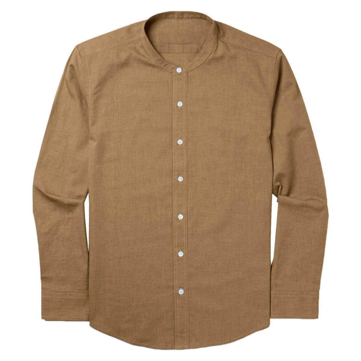 1Pcs round neck premium Mens Shirt (Brown) - Image 3