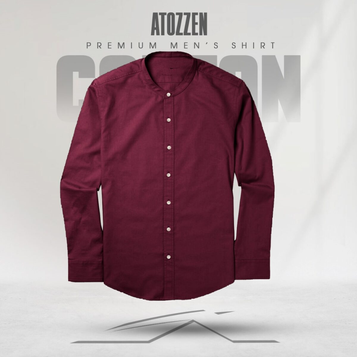 1Pcs round neck premium Mens Shirt (Maroon)