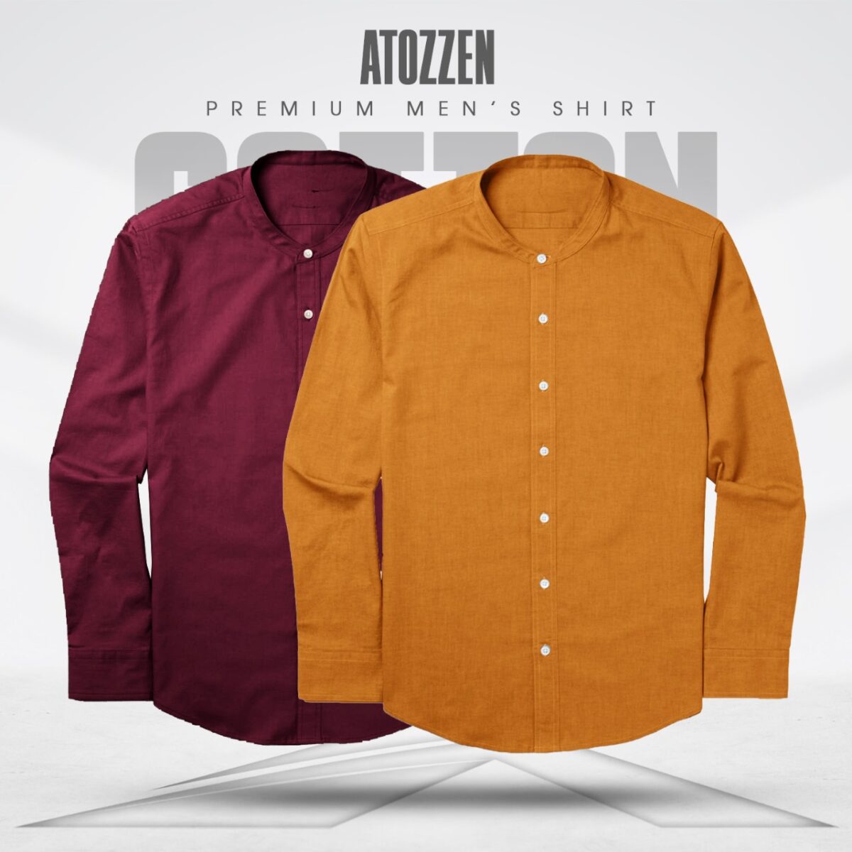 2Pcs round neck premium Mens Shirt (Maroon,Kathali)