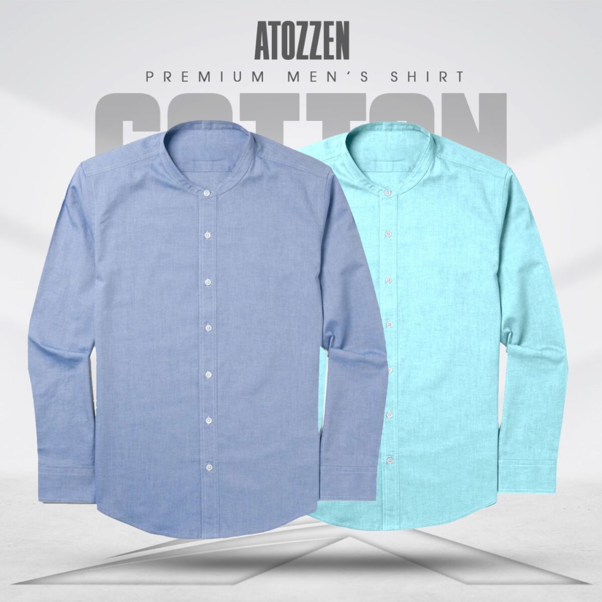 2Pcs round neck premium Mens Shirt (Pest,Sky)