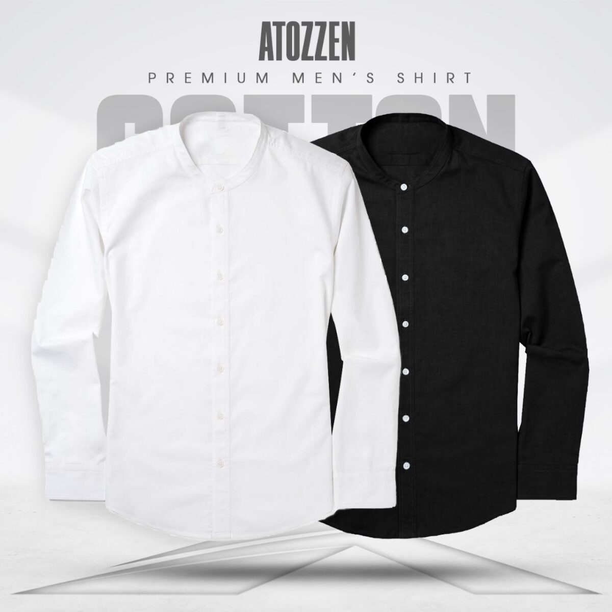 2Pcs round neck premium Mens Shirt (White,Black)