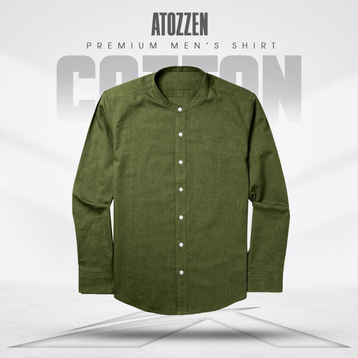 1Pcs round neck premium Mens Shirt (Olive)