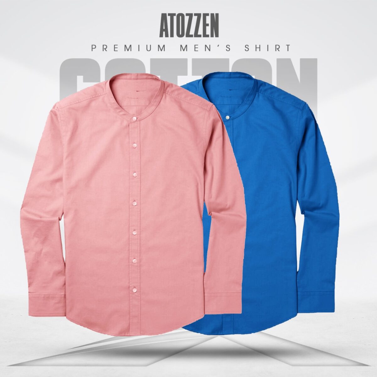 2Pcs round neck premium Mens Shirt (misty,Petrol)